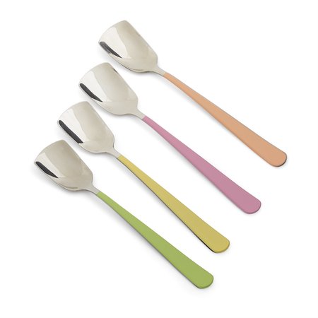 RSVP INTERNATIONAL Ice Cream Spoons, Mixed Colors, 4PK IC-SPN